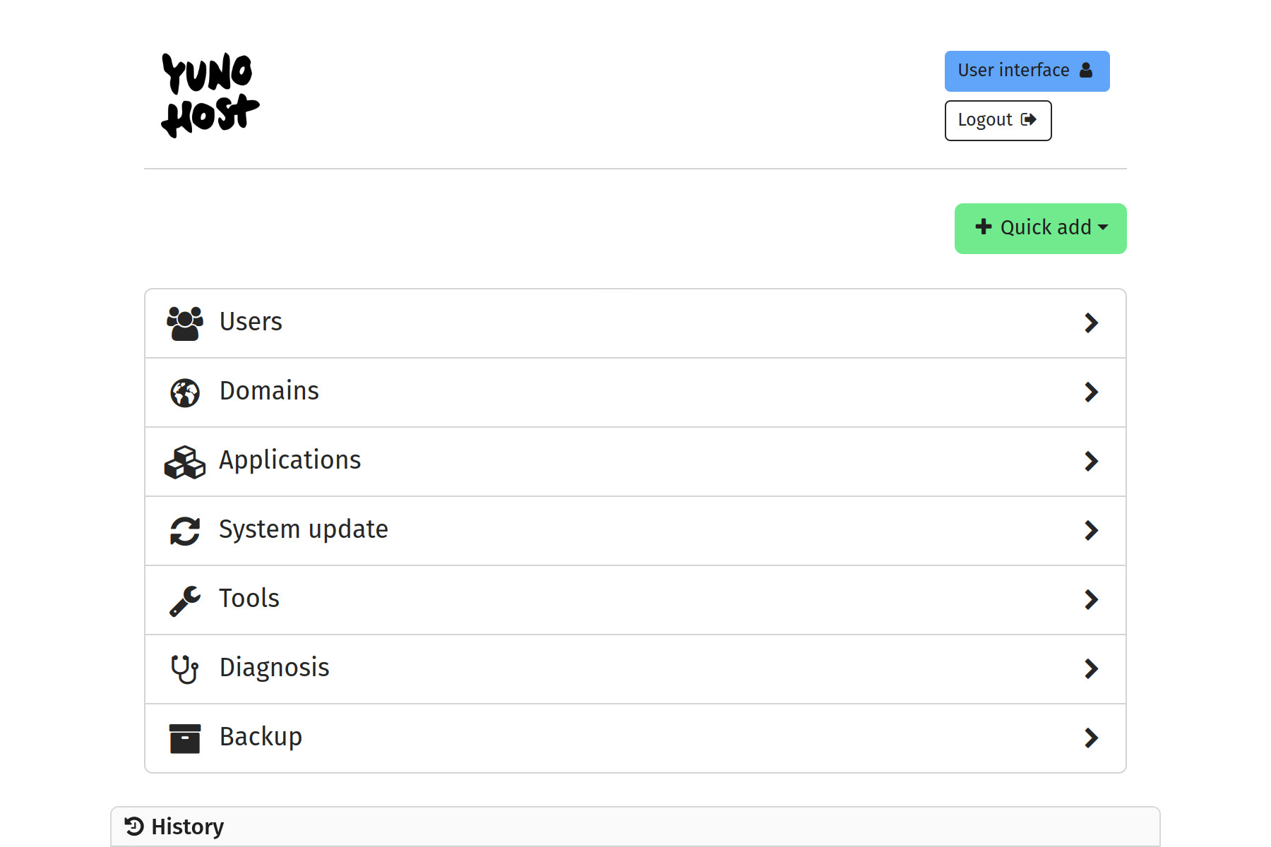 Webadmin screenshot